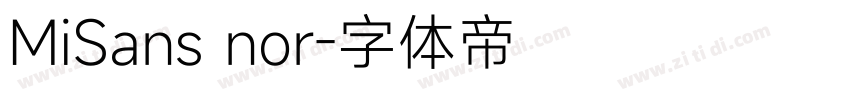 MiSans nor字体转换